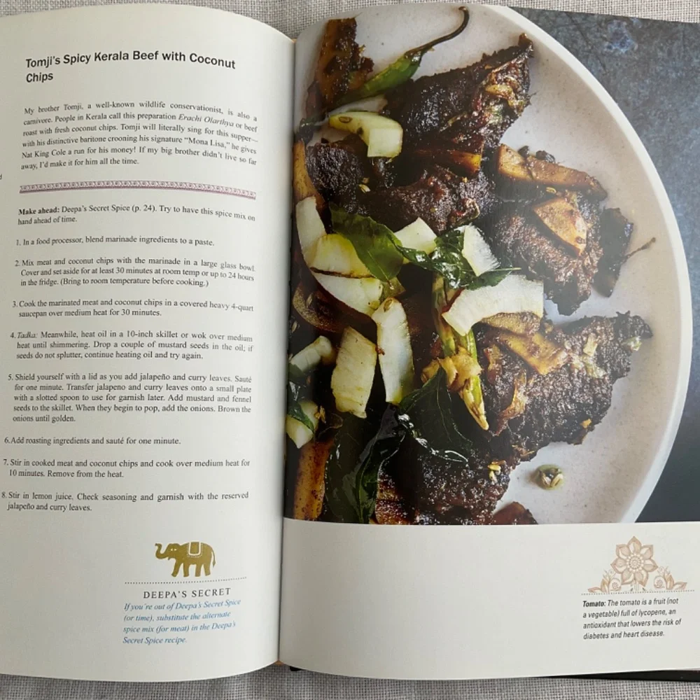 •Deepa’s Secret:Slow Carb New Indian Cuisine Cookbook Hardcover